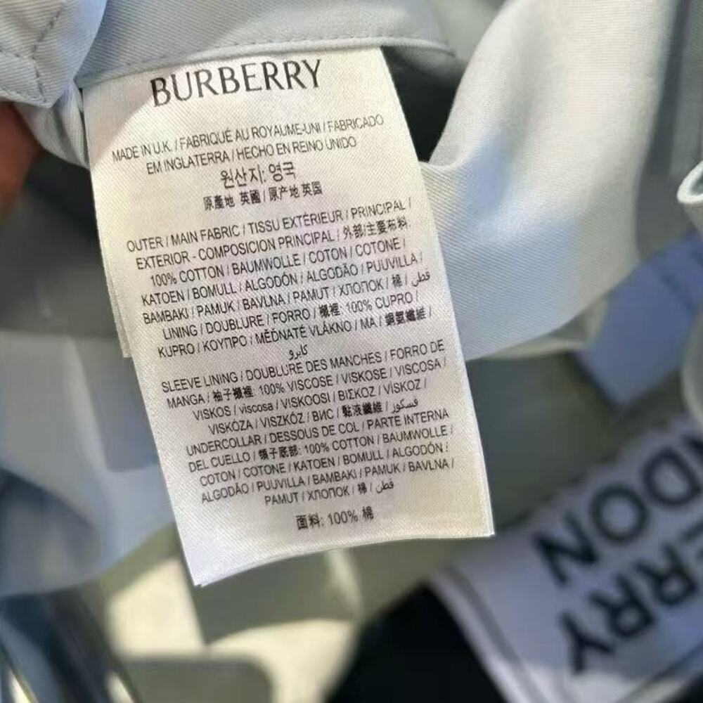 Sale ends 3/25 Burberry baby blue long Trench Coat US6 - Picture 8 of 11